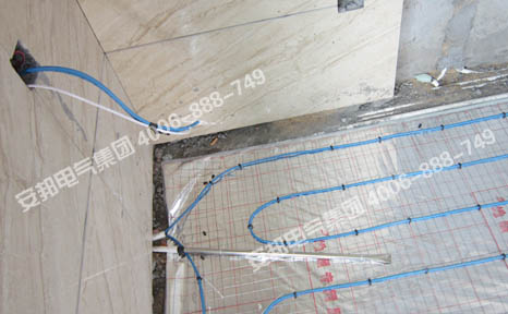 揚(yáng)州錦苑別墅區(qū)發(fā)熱電纜家庭電地暖(圖3) 電地暖溫控器安裝圖